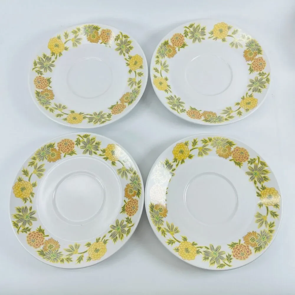 Set of 4 Noritake Progression SUNNY SIDE 9003 Saucers 6